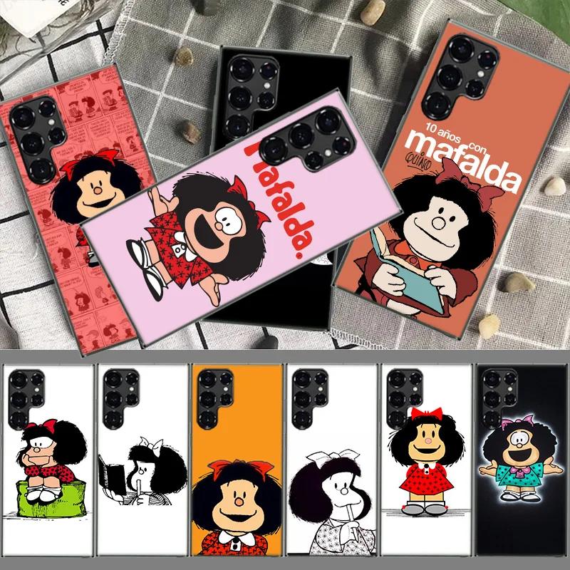 Cartoon Mafalda Cases Phone Case for Samsung Galaxy S26 Ultra S25 Edge S24 S23 FE S21 Plus S20 S22 Cover TPU Capa Shell Shockpro
