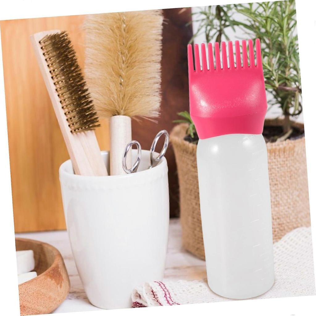3Pcs Hair Color Applicator Bottle with Comb for Precision Root Application Salon and Home Use
