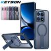 KEYSION Магнитный чехол с полыми элементами для рассеивания тепла для Xiaomi 14T Pro 5G, Охлаждающий, Скрытая подставка, Ударопрочный чехол для телефона для Xiaomi 14T