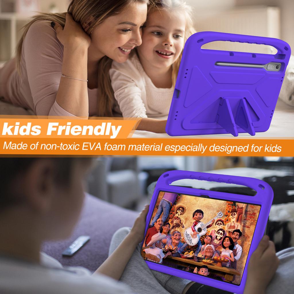 EVA Case for Lenovo Xiaoxin Pad Pro 2024 12.7" Tab P12 TB-370FU Kickstand Cover Kids Friendly with Portable Holder Shockproof