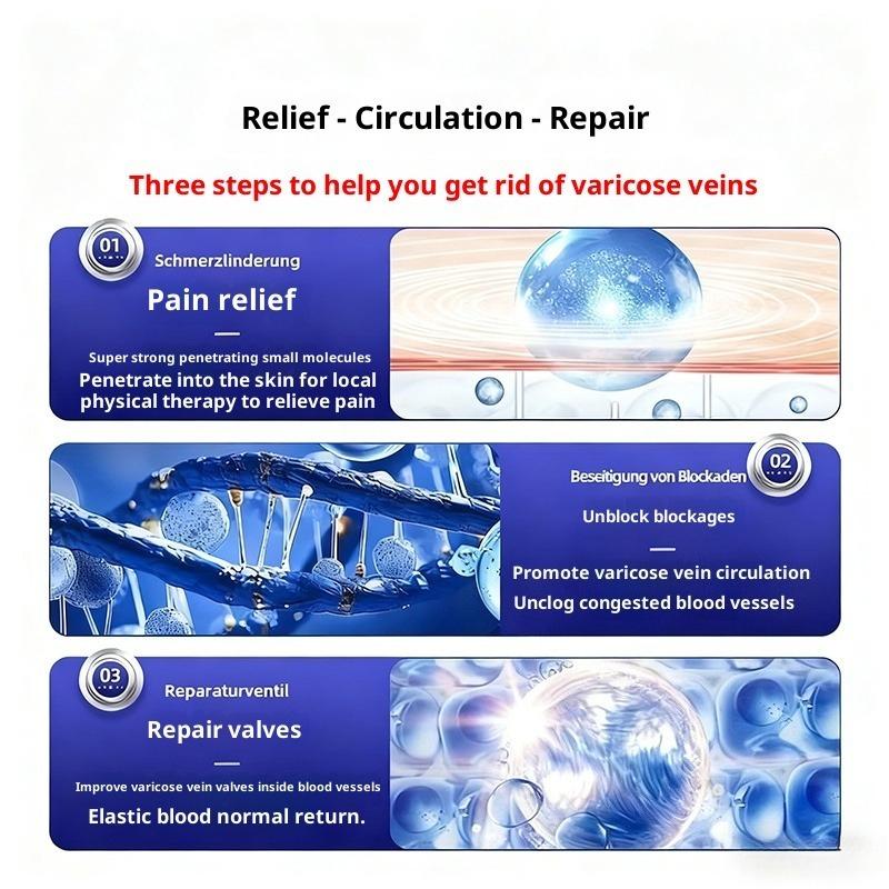 Varicose Veins Soothing Cream, Thai Technique, for Bloodshot Leg Floating, Itching