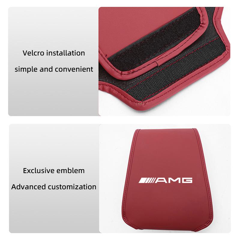 Car Seat Headrest Leather Cover Pillow Decoration For Mercedes Benz AMG GLC W203 W206 W220 W205 W211 W212 W201 W210 W108 GLK GLE