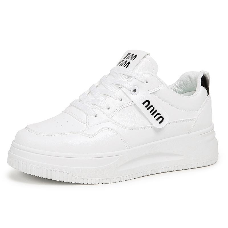 [Кастомизация] Весенняя корейская версия кроссовок для женщин, универсальные повседневные туфли на платформе высокого класса, студенческие спортивные нескользящие белые туфли