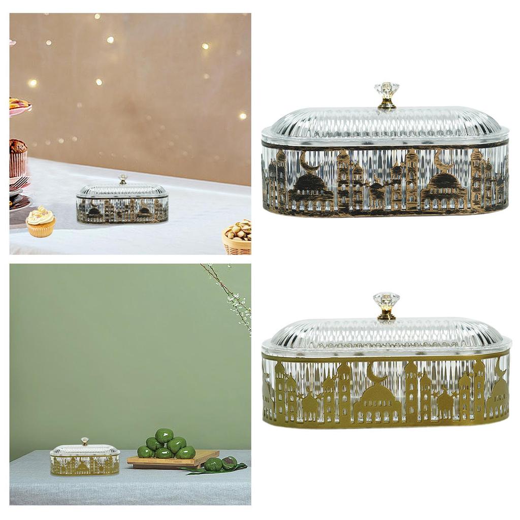 Поднос для закусок, многофункциональные тарелки для еды, упаковка для конфет, конфетница с крышкой для свадебных вечеринок, десерты, сухофрукты, угощения