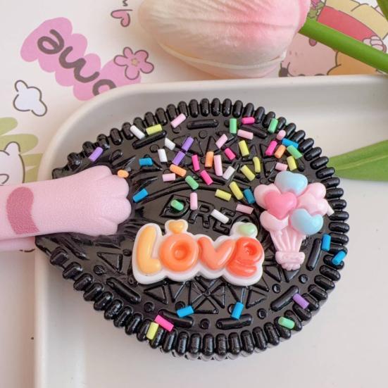 1/2Pcs Sandwich Cookie Squeeze Toy Stress Relief Biscuit Sensory Pinch Toy Kids Teens Adults Soft TPR Simulation Food Fidget Toy