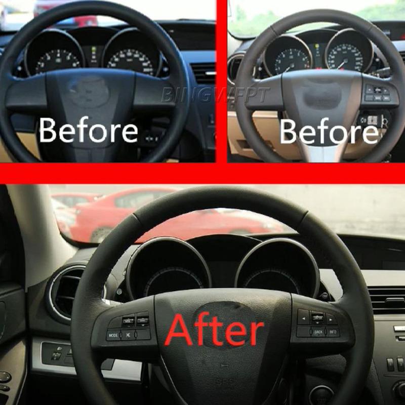 Для Mazda 3/5 CX7 BL 2008 2009 2010 2011 2012 2013 Высококачественный руль Кнопка переключения BT-аудио и круиз-контроля Стайлинг автомобиля