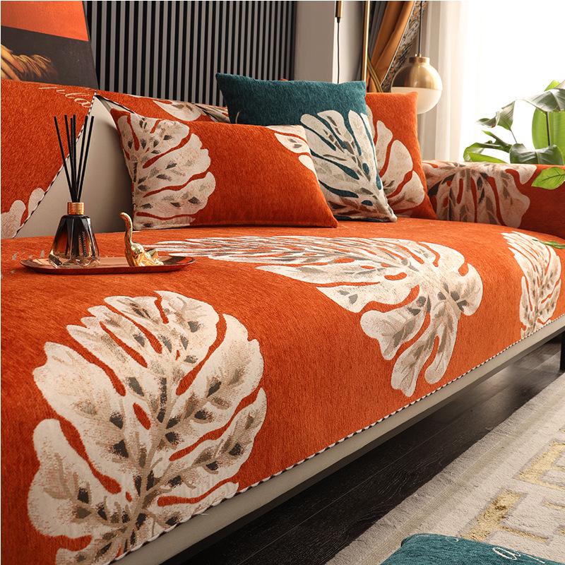 Скандинавская диванная подушка Four Seasons, универсальные нескользящие подушки для сиденья, простые современные входные люксовые стильные диванные чехлы из синели, полотенце