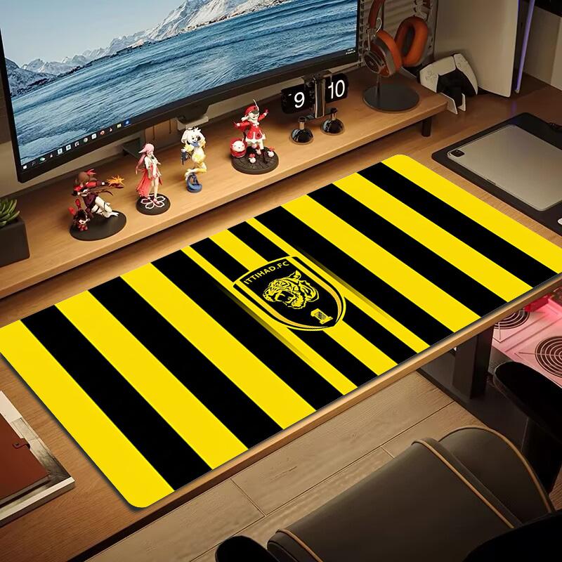 Ittihad FC Кружево Однотонный Коврик для Мыши Большой Игровой Стол Подушка Нескользящий Ноутбук Планшет Большой Коврик для Мыши XXL Коврик Мини-ПК Игровой Коврик С Замком по краю