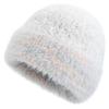 New Style Fashion Loose Fur Beanie Hat Sweet Winter Dandy Hats For Women Streetwear Block Color Warm Plush Hats For Girl