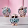 3pc Owl Decor Statue Sculptures , For Living Room Bedroom Bookshelf Desktop Shelves Home Decor,Small Owl Gifts For Women And Birds Lovers