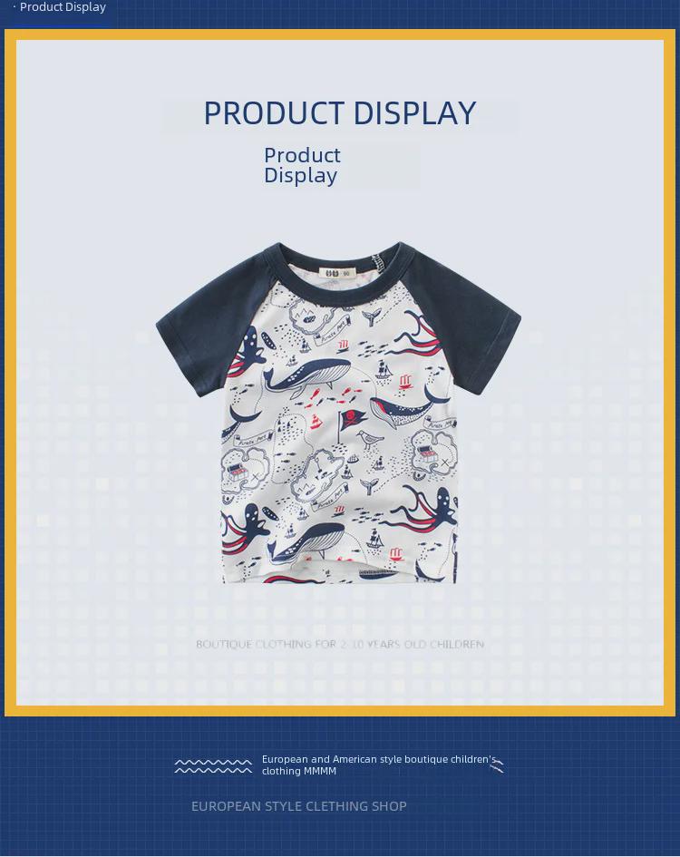 Летние футболки для мальчиков в корейском стиле — модная детская одежда с короткими рукавами