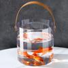 Portable Ice Bucket Clear Drinks Cooling Container Ice Cube Container Fruit Storage Basket  Home