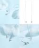 Se756 Yixuan Sparkling Diamond Origami Crane Ear Threader Elegant And Chic Chain Design