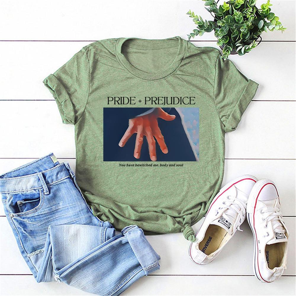 Pride and Prejudice Tshirt Hand Flex Scene Y2K 90s Tee Jane Austen Literary Shirt Pemberley Book Lover Tshirt Feminist Booktok