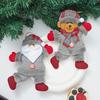 4 шт. Рождественские украшения плюшевый снеговик Санта лось медведь кукла фигурка зимние подвесные украшения для рождественской елки домашний декор