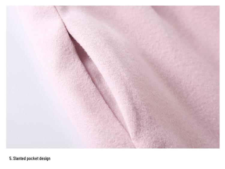 Girls' Autumn/Winter Double-Faced Wool Coat – Korean Style Fashionable Thickened Outerwear for Older Kids