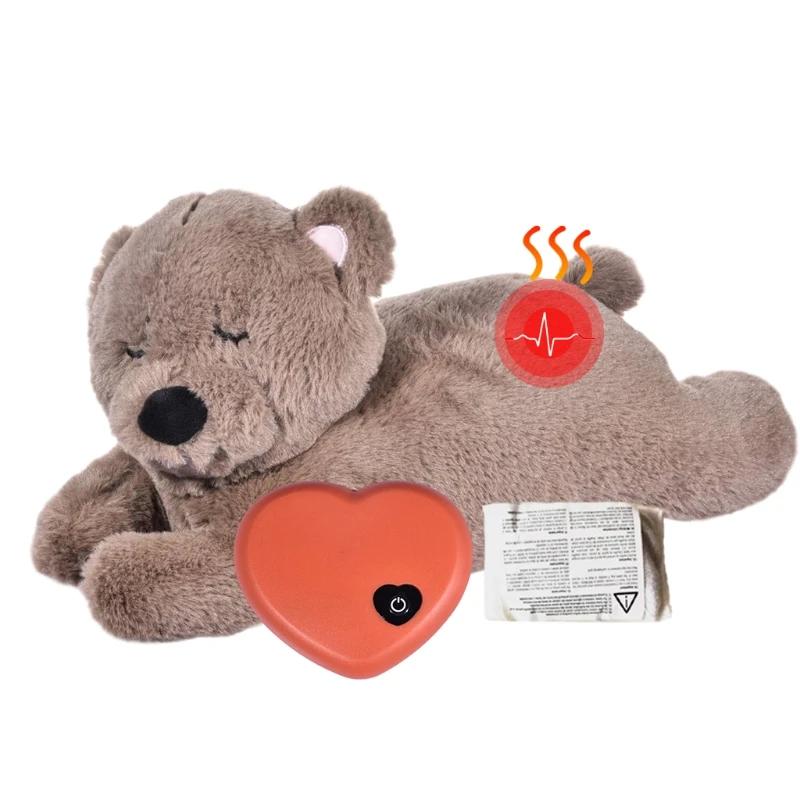 Игрушка для собак Heartbeat от беспокойства разлуки, помощь при сне, мягкий плюшевый друг для сна, собака-бегемот, снятие стресса от лая