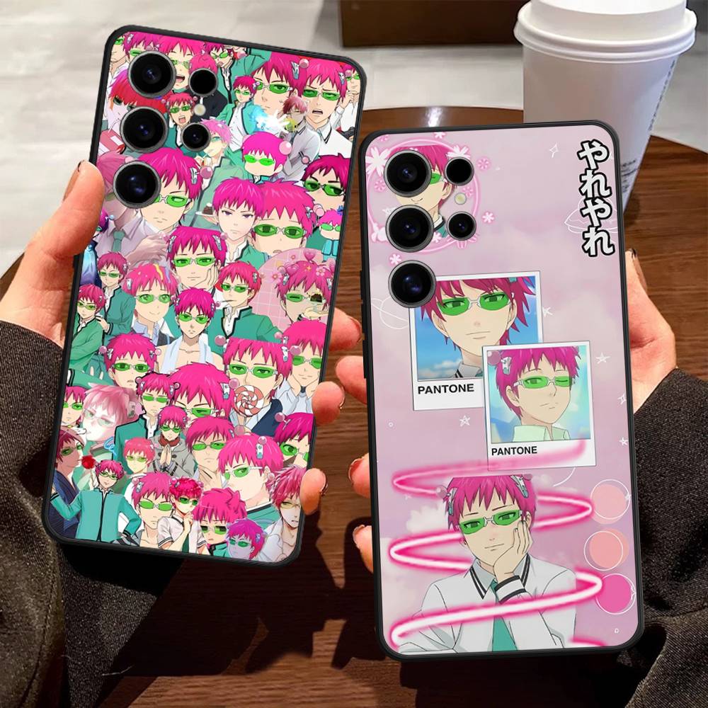 Чехол-книга «Катастрофическая жизнь Сайки К» для Samsung Galaxy Case S25 S23 S22 S21 S30 S20 S10 Ultra Plus FE Мягкий чехол из ТПУ