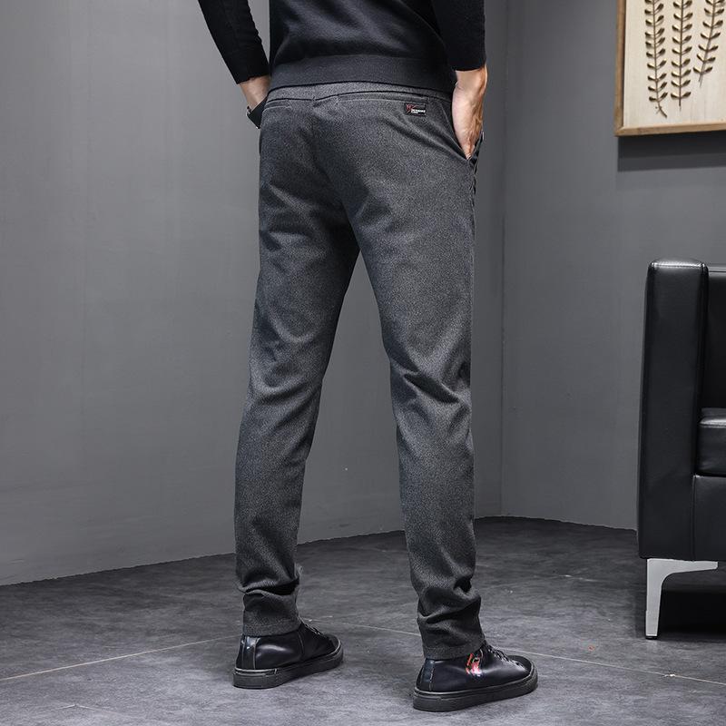 Casual Pants for Men's Spring and Autumn Comfortable Slim Fitting Straight Leg Pants, Versatile and Fashionable Light Business Pants for Men