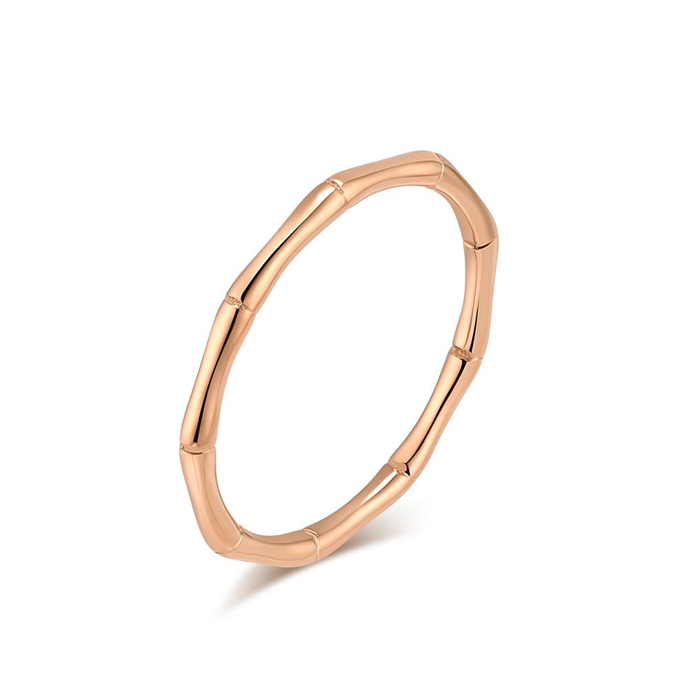2026 Simple Natural Bamboo Women's Ring Ring Fashion High Sense Elegant Temperament Commuter Wear Jewelry