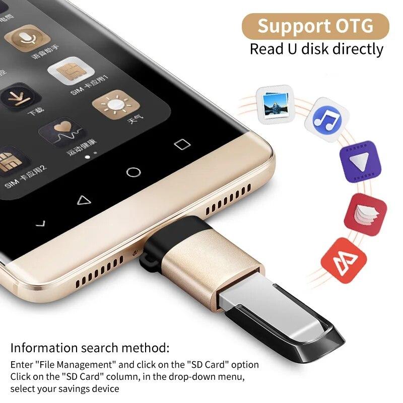 Адаптер OTG типа C-USB 3,0, конвертер Micro USB-USB для Macbook Samsung S20 Xiaomi Huawei Redmi OTG, разъем для телефонов, конвертеры