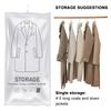 Hanging Vacuum Storage Bags Space Saving Clothes Compression Storage Bag Empty Pump Bags for Suits Dress Jacket