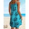 Летние платья для женщин, повседневный сарафан на тонких бретельках, пляжное платье с карманами