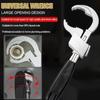Multi-Functional Adjustable Water Pipe Wrench Bathroom Faucet Circular Arc Toothed Wrench Manual Maintenance Kit