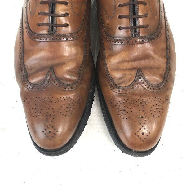 Винтажные туфли Church's 4 Cities Full Brogue Wingtip 9.5F 28см Коричневые(ИСПОЛЬЗОВАЛ)