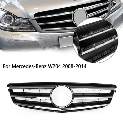 Светодиодная решетка радиатора черного хрома подходит для Mercedes-Benz C-класса W204 C300 C350 2008-2014