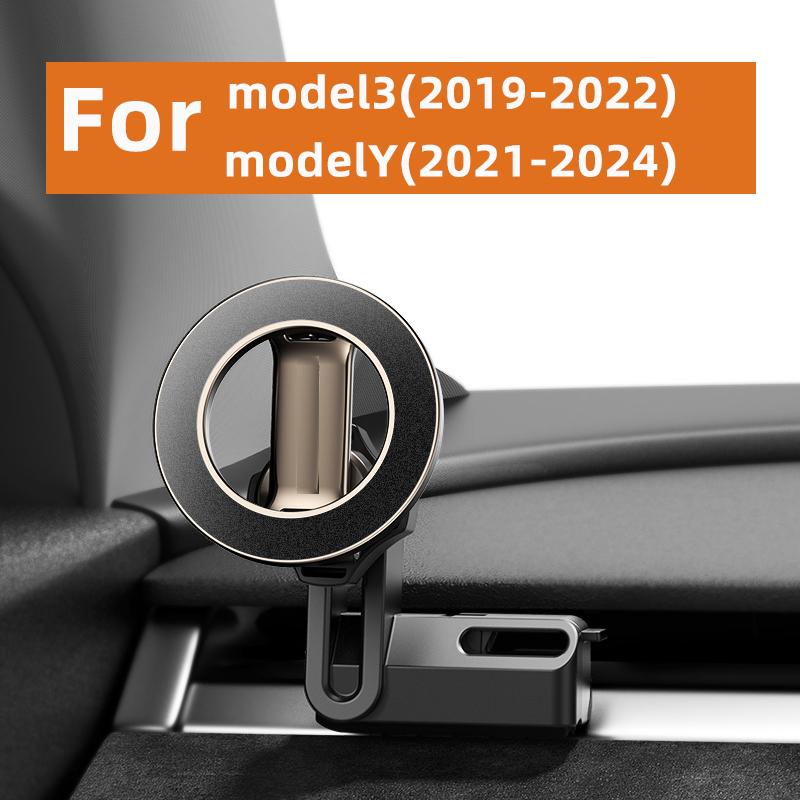 Car Phone Holder For Tesla Model3 Highland Model Y 2019-2025 Car Mount Adjustable Magnetic Car Phone Support Frame Accessories