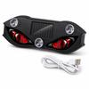 Flashing Car Demon Eye Light Solar Powered Car Window Light LED Signal Lamp  Vehicle Accessories