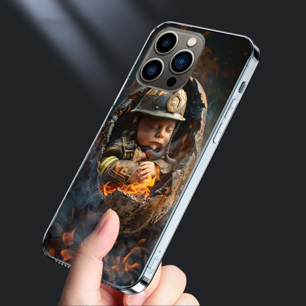 Чехол для телефона пожарного для iPhone 16E 15 Pro 14 Plus 17E 16 17 Pro Max Air 11 12 13 Mini Ударопрочный Capa Милый чехол