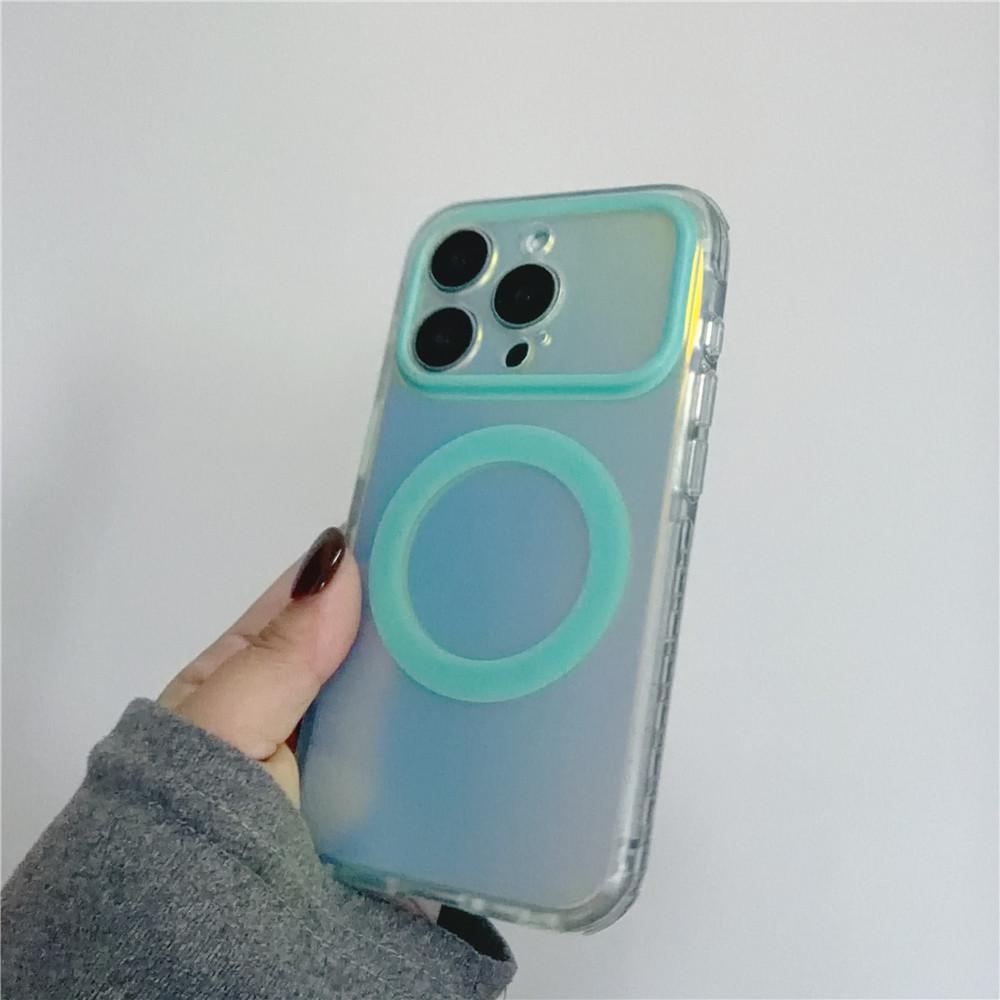 Магнитный прозрачный чехол для телефона в стиле INS для Apple iPhone 17 Pro Max/16/15P
