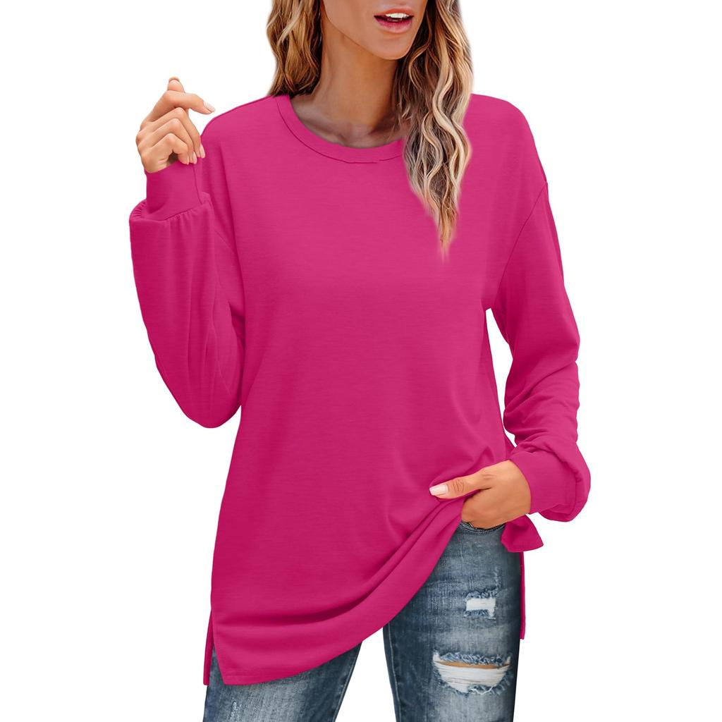 Женская одежда Осень ЗимаКруглый вырез Длинный рукав Большой свободный плюшевый утолщенный свитер Топ