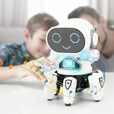 Детский танцевальный робот, музыкальный светодиодный осьминог-робот с шестью когтями, игрушки на день рождения, детские игрушки для раннего развития