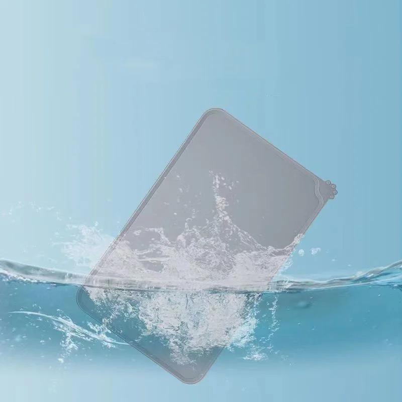 Силиконовый коврик для корма для домашних животных с высокими бортиками - Водонепроницаемый и антипригарный коврик для кормления для собак и кошек - Подставка-поднос для кормушки против проливания