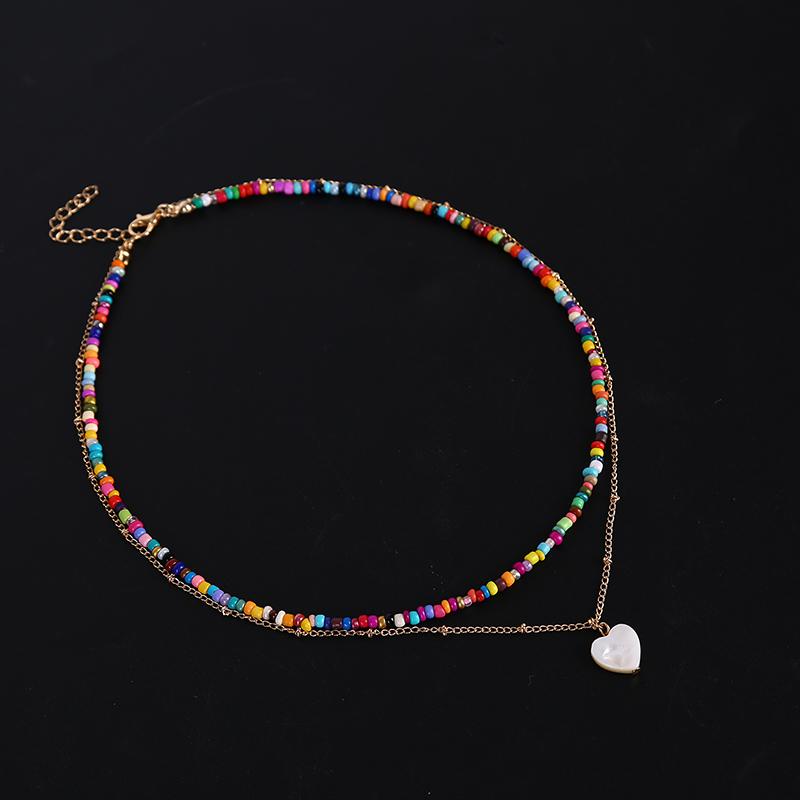 Богемные женские разноцветные бусины ручной работы ожерелья с любовью ювелирные изделия подарок