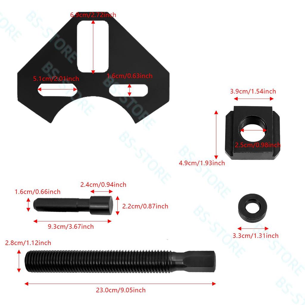 Набор Black 40100 Набор для снятия ступиц, Инструмент для снятия ступиц колесных подшипников Подходит для большинства 5 6 8 шпилечных ступичных узлов на легковых или грузовых автомобилях