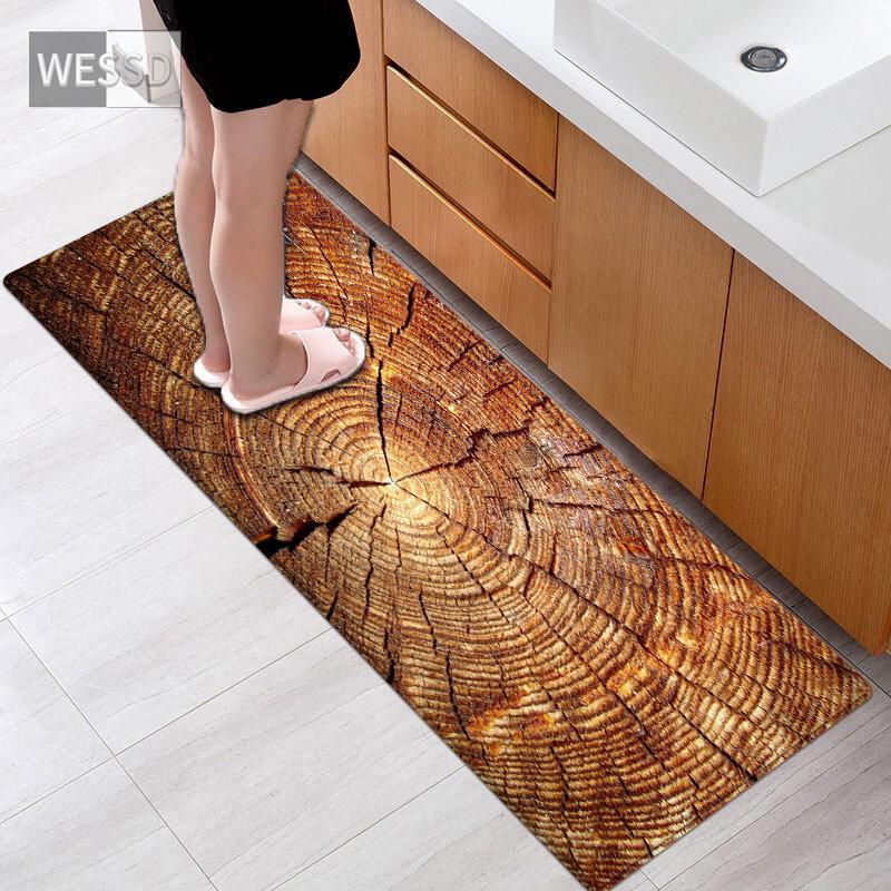 3D коврик под дерево для кухни, пол, коврик для ванной комнаты, противоскользящий коврик для прачечной, ковер для спальни, коврик для гостиной