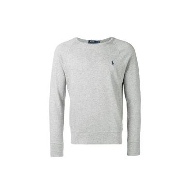 Polo FW21 Вышитый логотип с длинным рукавом Толстовка мужская серая 710644952-023