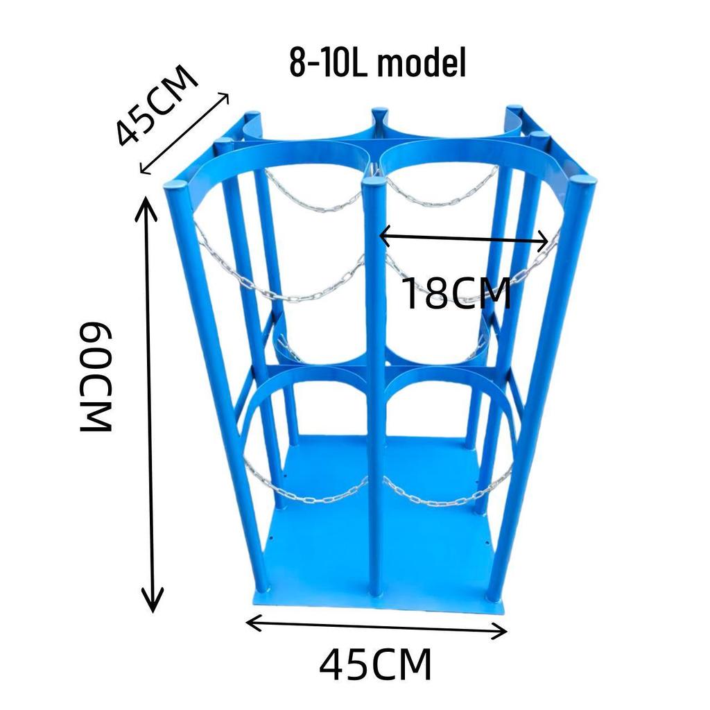 Двухцилиндровая стойка против опрокидывания для лабораторных кислородных и ацетиленовых баллонов
