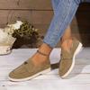 Женские туфли на плоской подошве большого размера, замшевые туфли с круглым носком и низким верхом, туфли-лоферы на одну ногу
