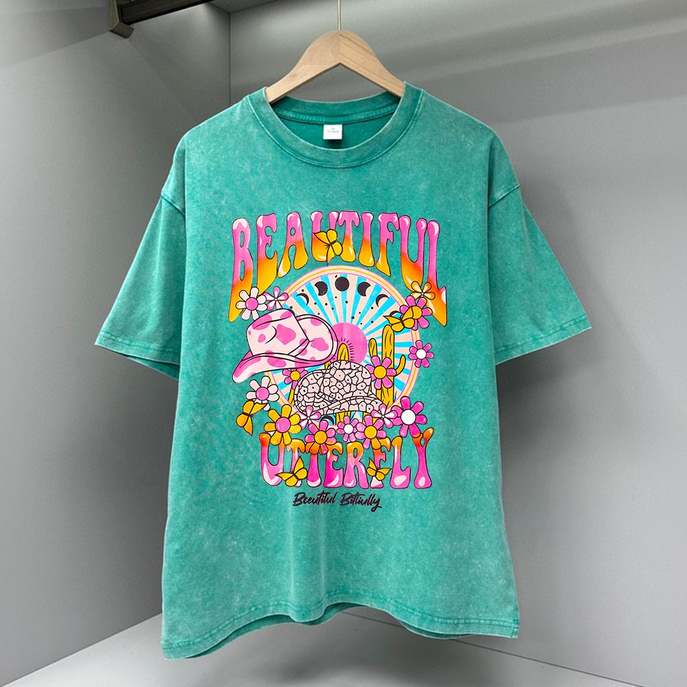 Красивые мужские футболки с рисунком «Бабочка на улице» Свободные футболки Хлопковая дышащая футболка Большие топы