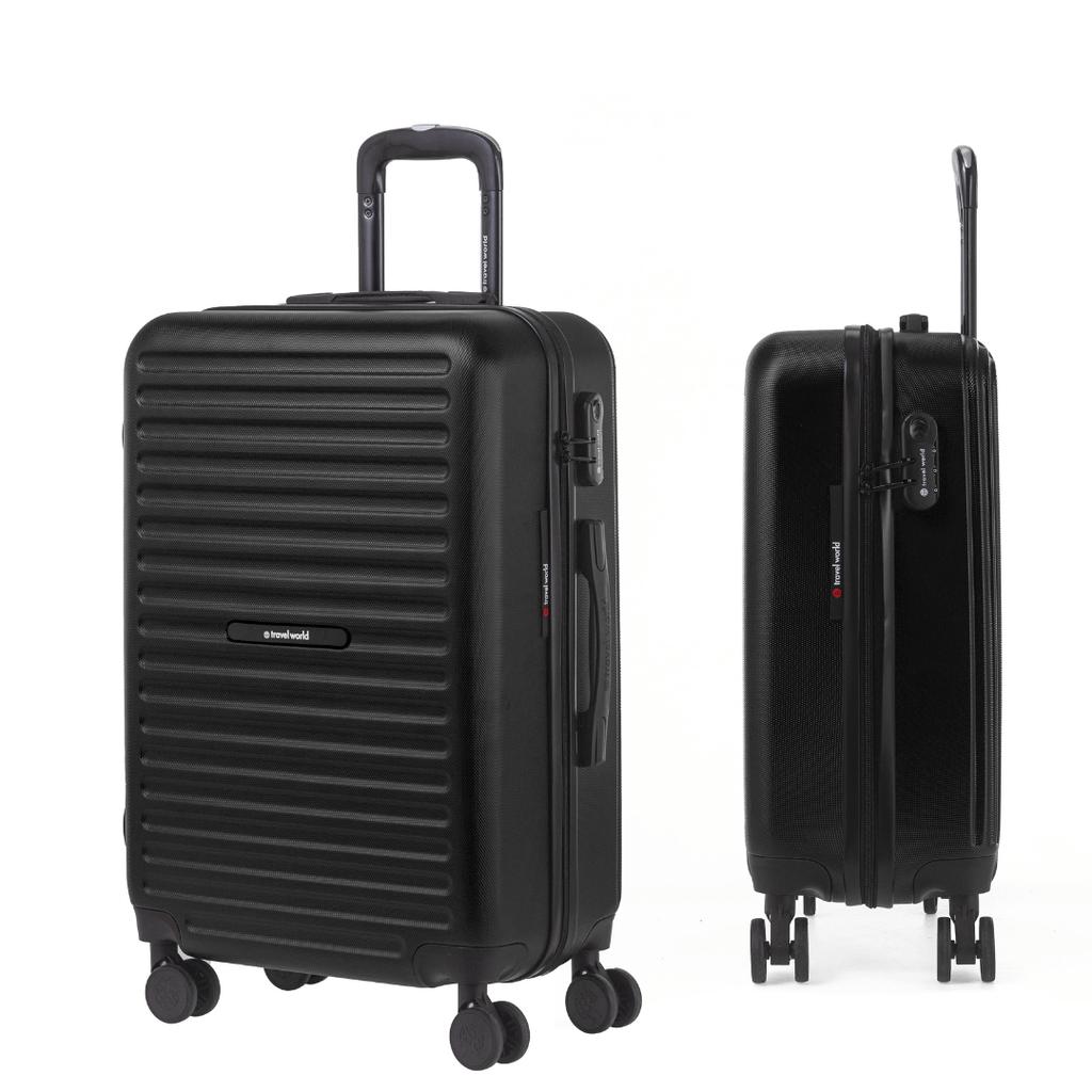 Set of 3 Rigid Suitcases (L-76cm) (M-66cm) (S-56cm) TRN BLACK