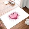 Принт «Сердце любви» Нескользящий маленький коврик Водонепроницаемый Легко чистящийся Напольный коврик для использования в помещении и на улице Прочное украшение для дома