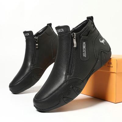 Теплые ботинки Мартин женские кожаные большого размера хлопковые туфли независимая станция высокий верх износостойкие уличные повседневные туфли