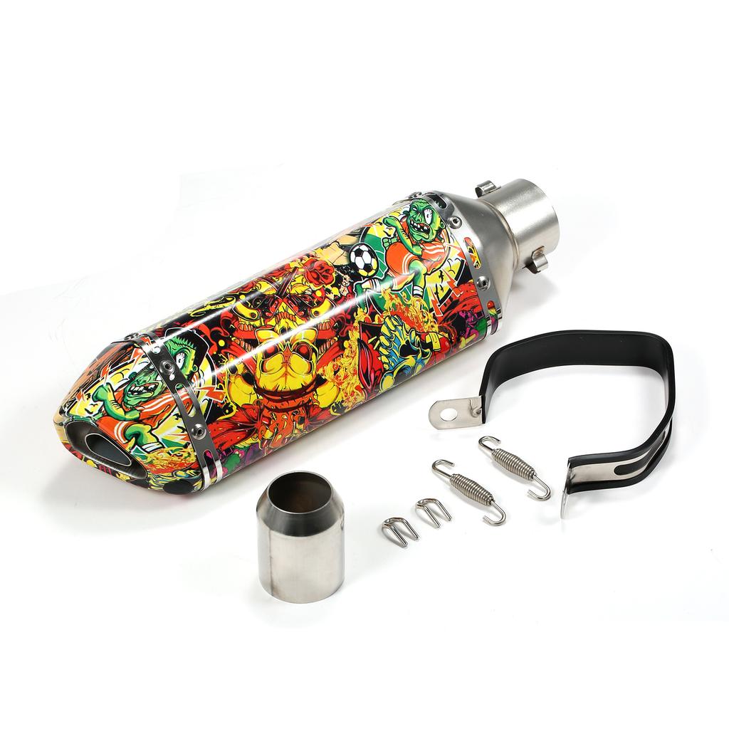 1,5-2 дюйма впускные трубы глушителя мотоцикла, надеваемые на глушитель, карбоновый модный уличный стиль, хвост