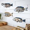 4Pcs Nautical Fish Shape Wall Decoration Hand-Painted Multi-Color Design Handcrafted Coastal Decor Coastal Lake Theme Decor