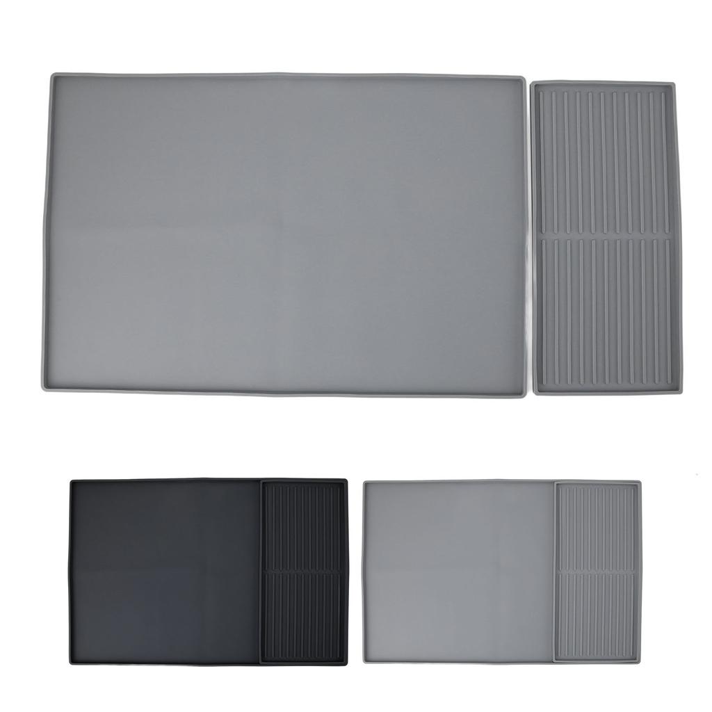 Коврик для кофемашины, термоизоляционный силиконовый коврик для сушки в двух зонах и поддон для сбора капель для кухни